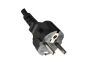 Preview: DINIC Netzkabel Schutzkontaktstecker gerade auf C13, schwarz, 3m